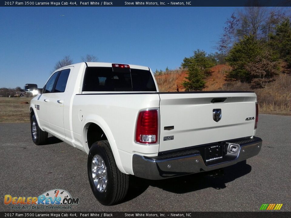 2017 Ram 3500 Laramie Mega Cab 4x4 Pearl White / Black Photo #8