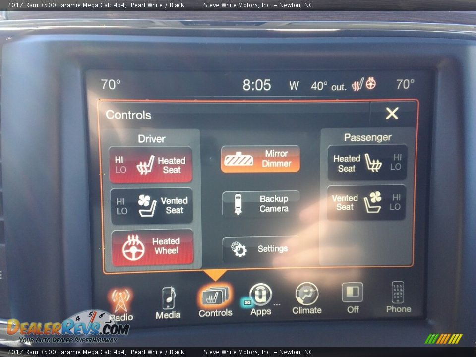 2017 Ram 3500 Laramie Mega Cab 4x4 Pearl White / Black Photo #19