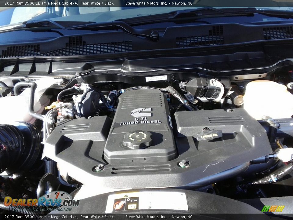 2017 Ram 3500 Laramie Mega Cab 4x4 Pearl White / Black Photo #24