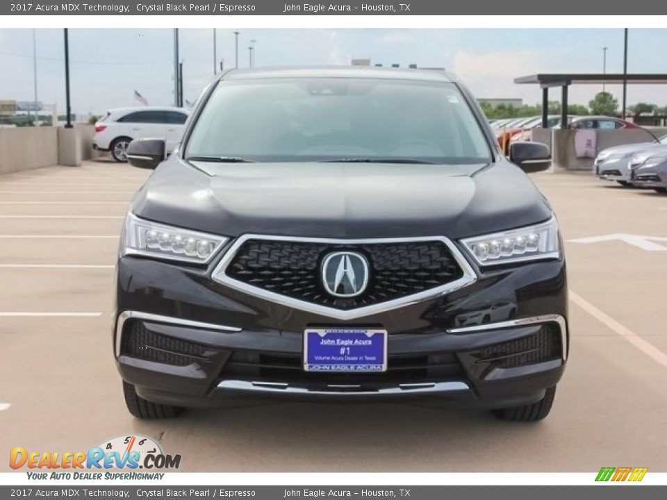 2017 Acura MDX Technology Crystal Black Pearl / Espresso Photo #2