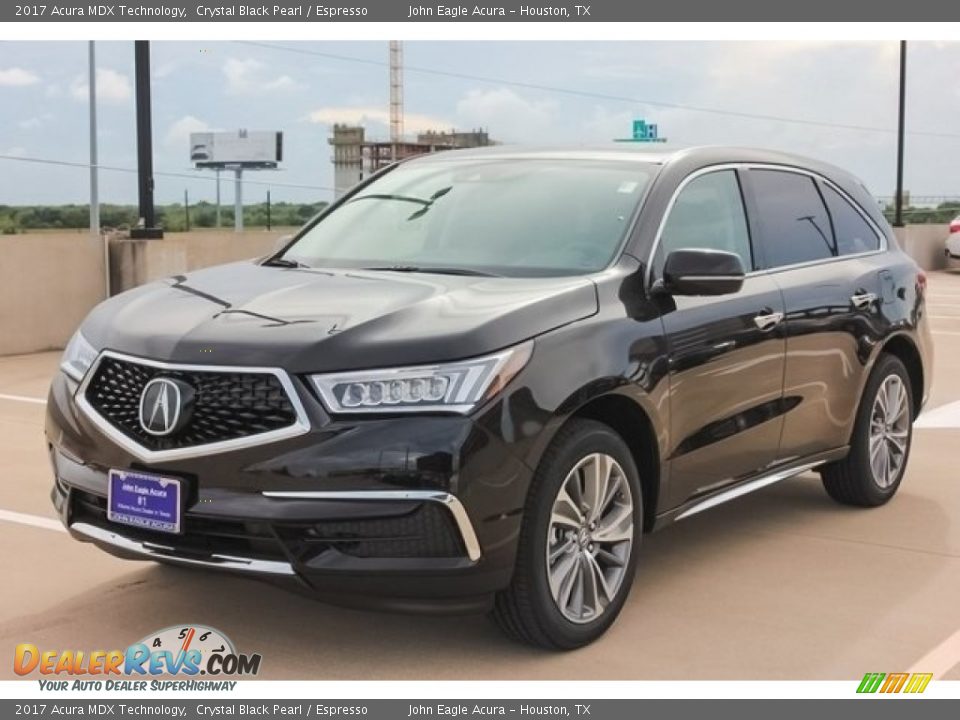 2017 Acura MDX Technology Crystal Black Pearl / Espresso Photo #3