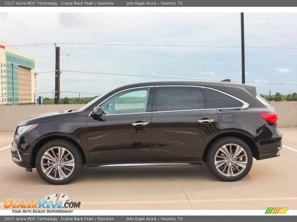 2017 Acura MDX Technology Crystal Black Pearl / Espresso Photo #4