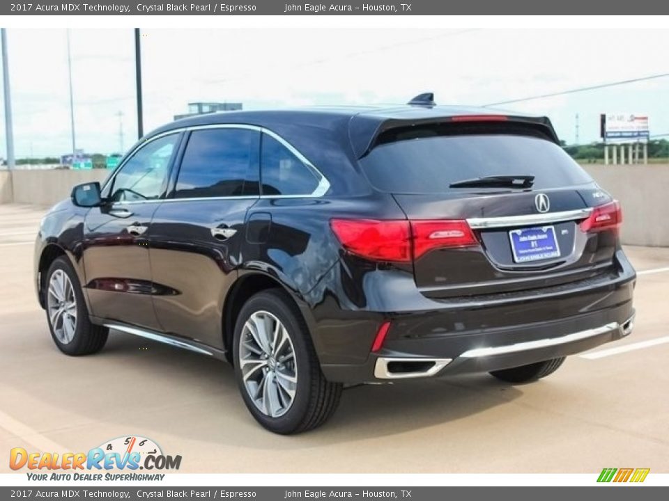 2017 Acura MDX Technology Crystal Black Pearl / Espresso Photo #5