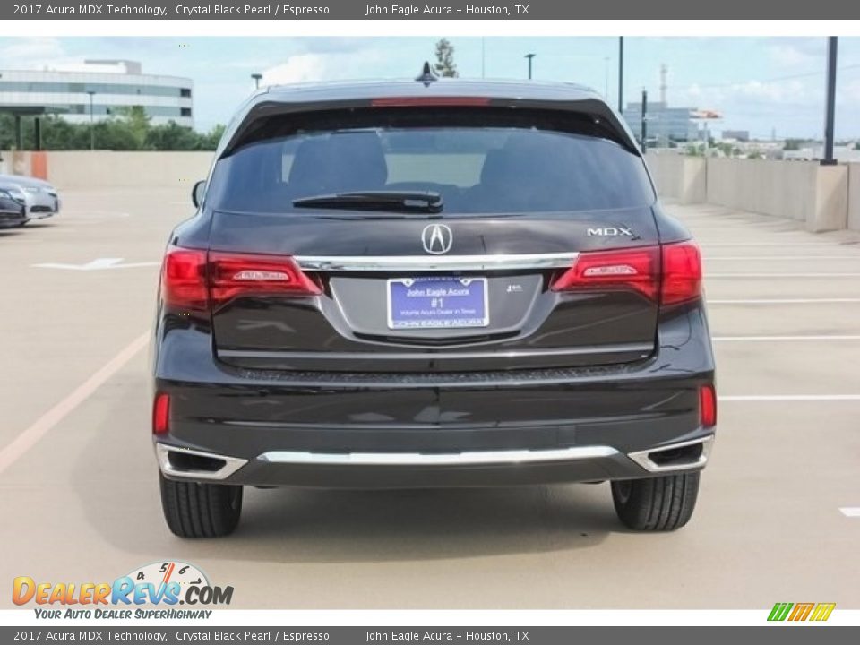 2017 Acura MDX Technology Crystal Black Pearl / Espresso Photo #6