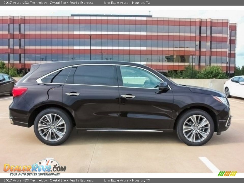 2017 Acura MDX Technology Crystal Black Pearl / Espresso Photo #8