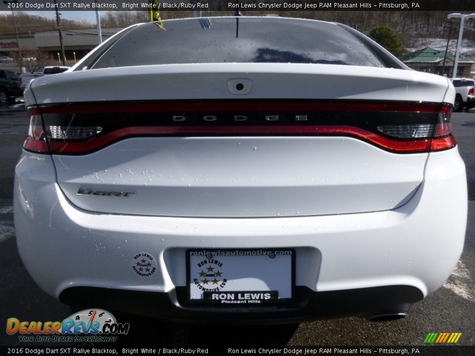 2016 Dodge Dart SXT Rallye Blacktop Bright White / Black/Ruby Red Photo #4