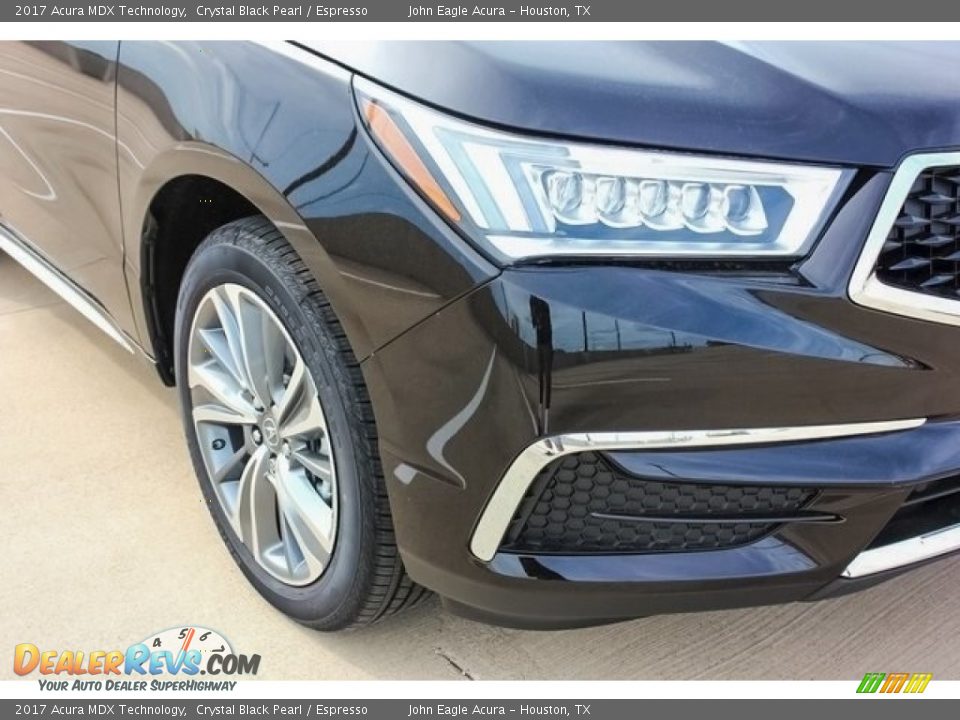 2017 Acura MDX Technology Crystal Black Pearl / Espresso Photo #10
