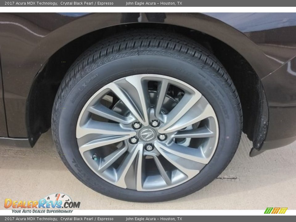 2017 Acura MDX Technology Crystal Black Pearl / Espresso Photo #11