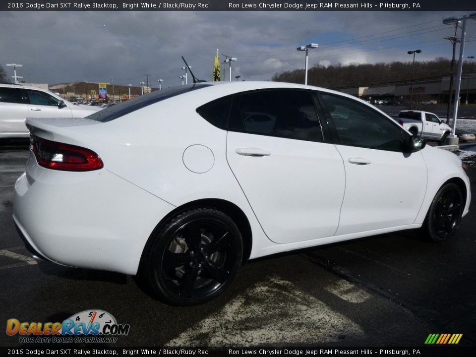 2016 Dodge Dart SXT Rallye Blacktop Bright White / Black/Ruby Red Photo #5