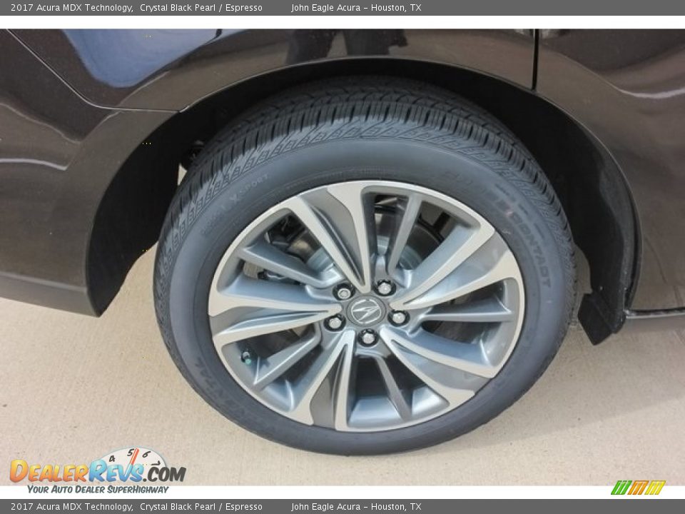 2017 Acura MDX Technology Crystal Black Pearl / Espresso Photo #12