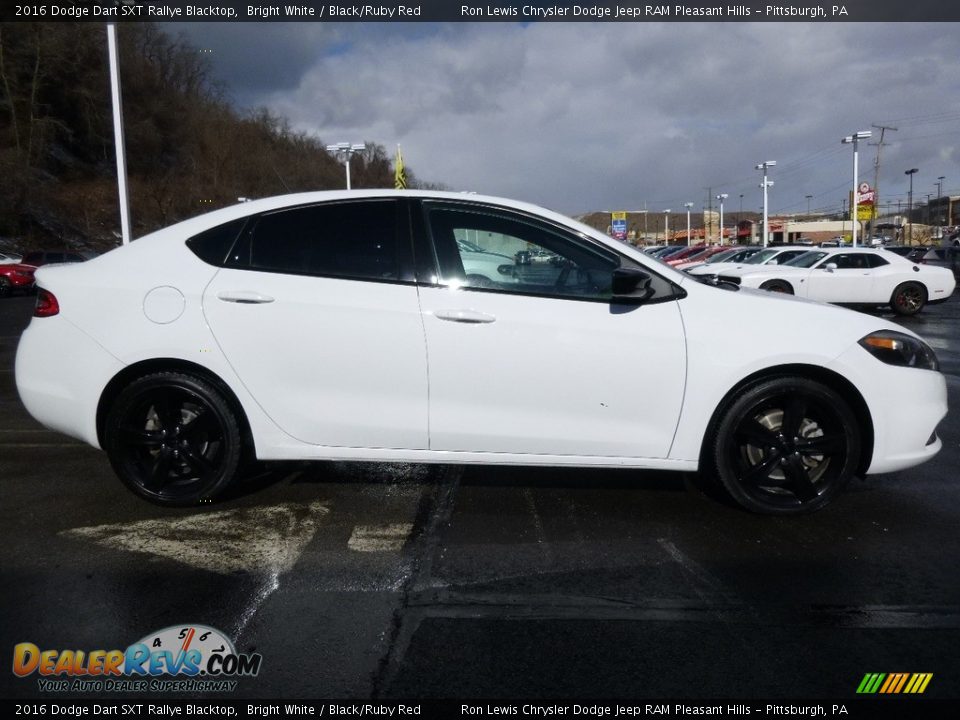 2016 Dodge Dart SXT Rallye Blacktop Bright White / Black/Ruby Red Photo #6
