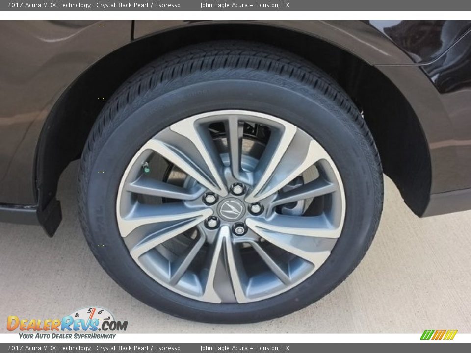 2017 Acura MDX Technology Crystal Black Pearl / Espresso Photo #13