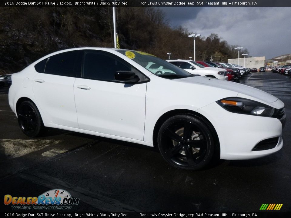 2016 Dodge Dart SXT Rallye Blacktop Bright White / Black/Ruby Red Photo #7