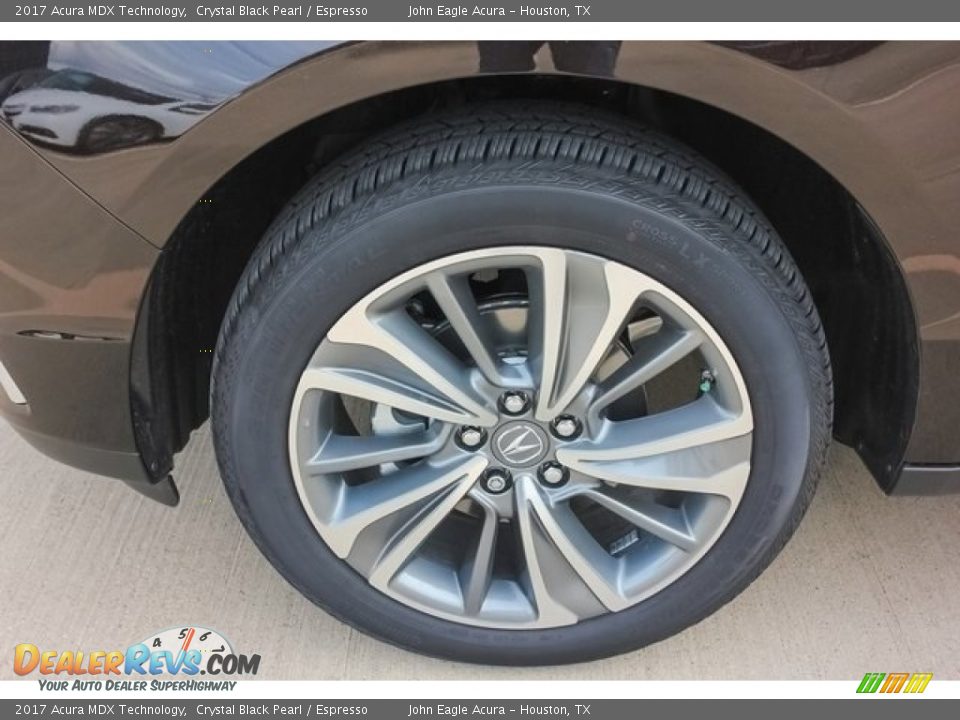 2017 Acura MDX Technology Crystal Black Pearl / Espresso Photo #14