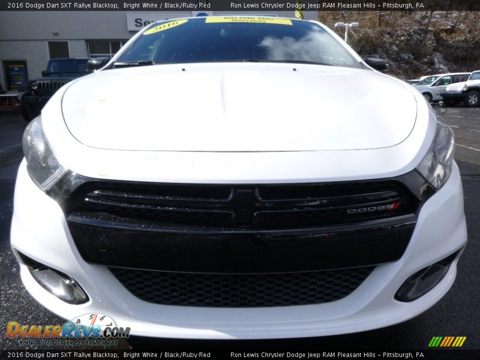 2016 Dodge Dart SXT Rallye Blacktop Bright White / Black/Ruby Red Photo #8