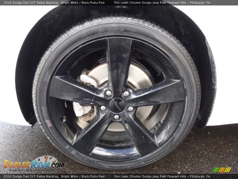 2016 Dodge Dart SXT Rallye Blacktop Bright White / Black/Ruby Red Photo #9
