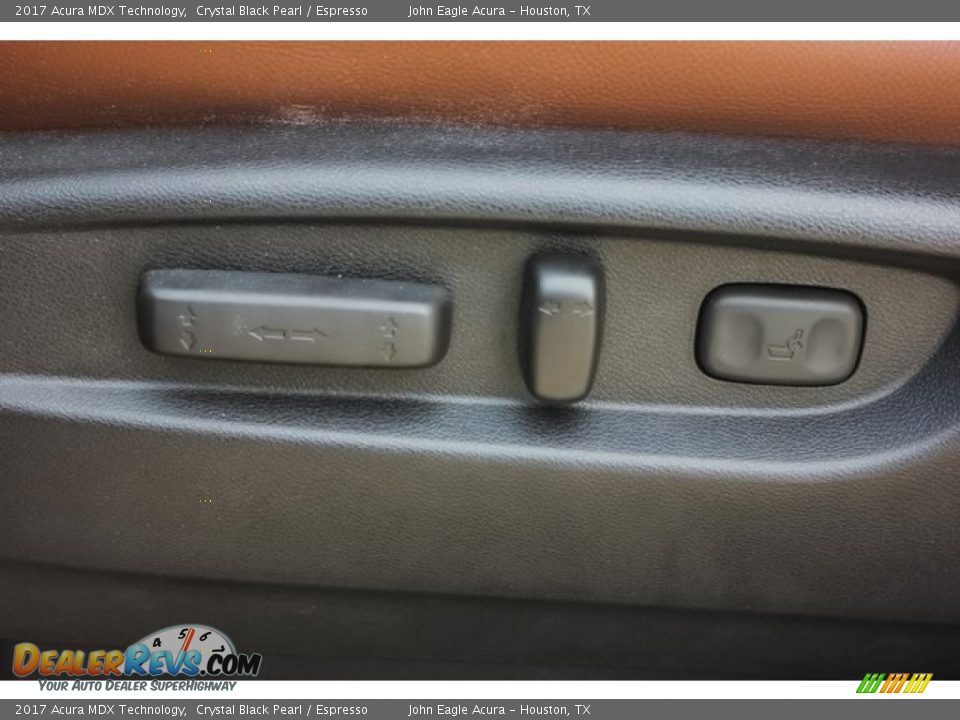 2017 Acura MDX Technology Crystal Black Pearl / Espresso Photo #18
