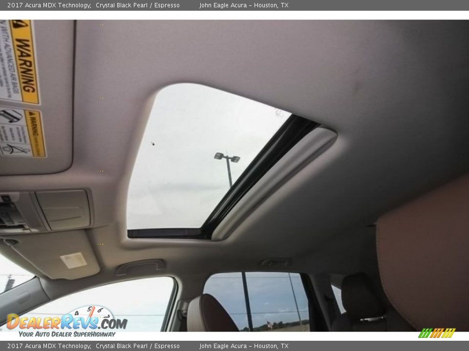 2017 Acura MDX Technology Crystal Black Pearl / Espresso Photo #19