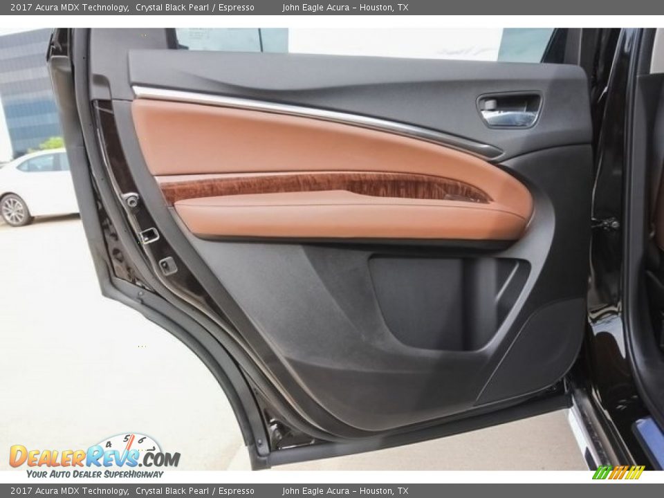 2017 Acura MDX Technology Crystal Black Pearl / Espresso Photo #21