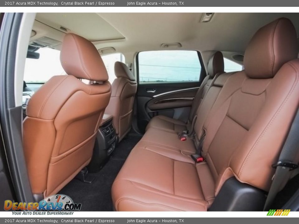 2017 Acura MDX Technology Crystal Black Pearl / Espresso Photo #22