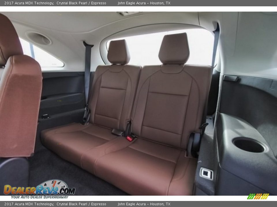 2017 Acura MDX Technology Crystal Black Pearl / Espresso Photo #23