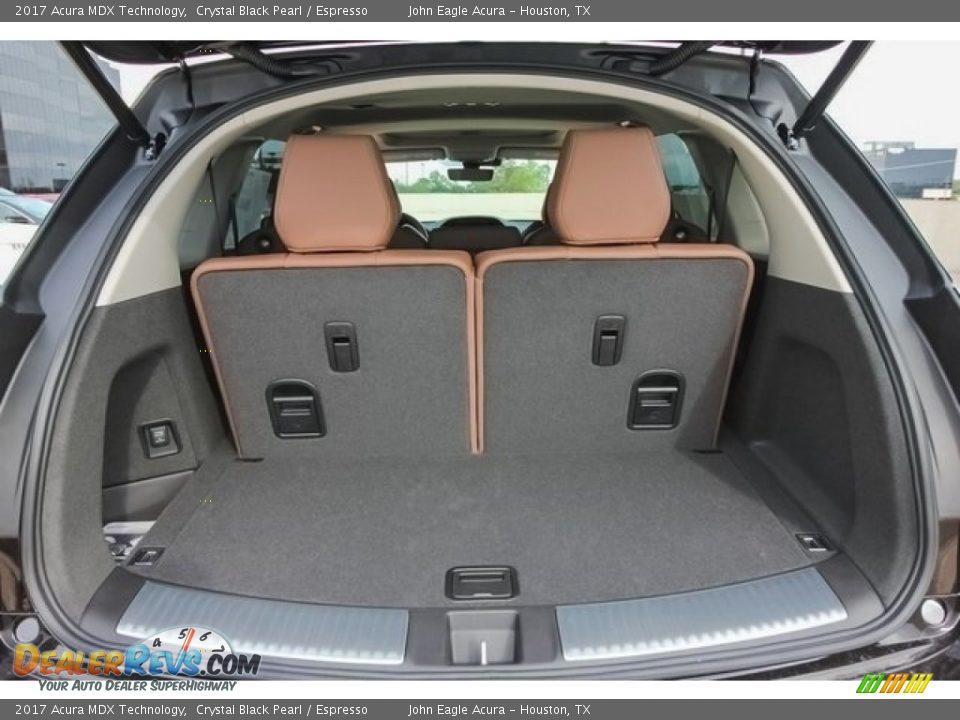 2017 Acura MDX Technology Crystal Black Pearl / Espresso Photo #24