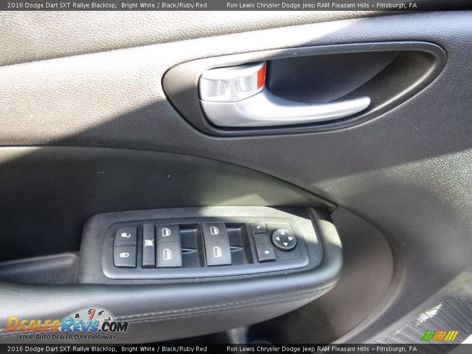 2016 Dodge Dart SXT Rallye Blacktop Bright White / Black/Ruby Red Photo #14