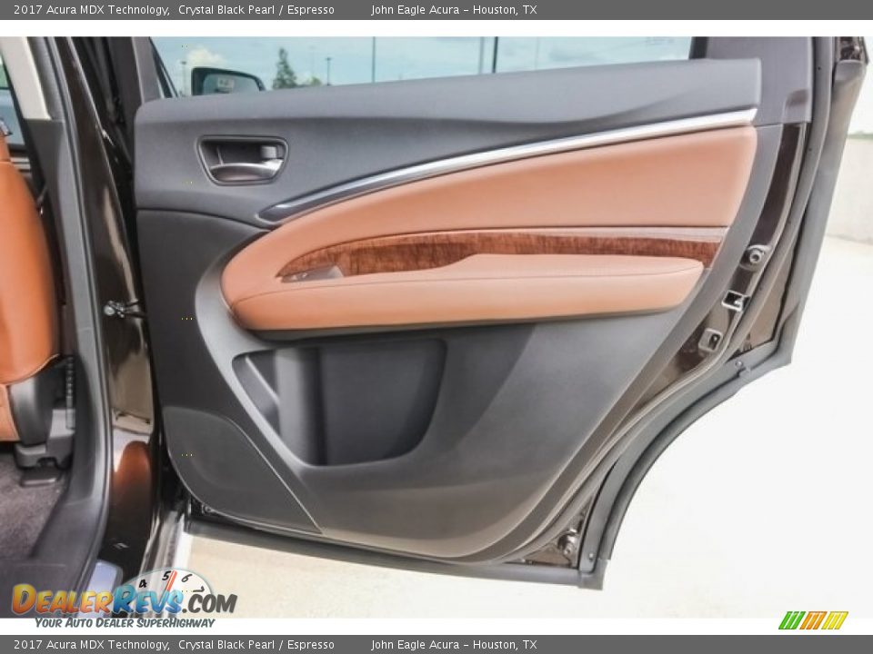 2017 Acura MDX Technology Crystal Black Pearl / Espresso Photo #26