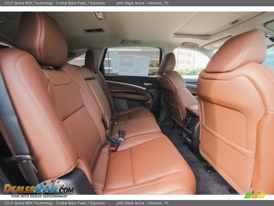 2017 Acura MDX Technology Crystal Black Pearl / Espresso Photo #27