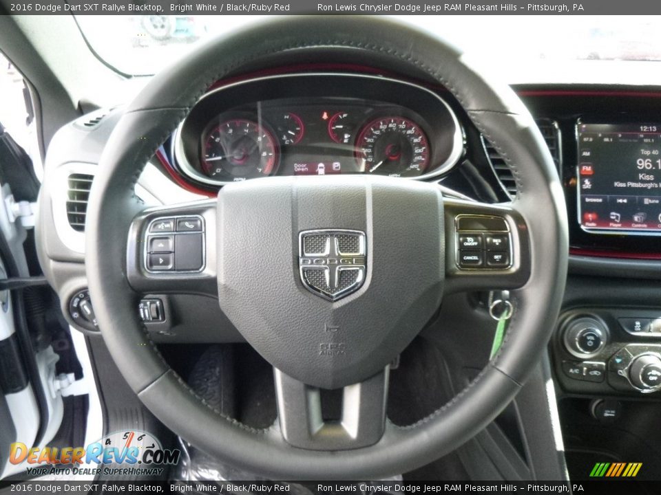 2016 Dodge Dart SXT Rallye Blacktop Bright White / Black/Ruby Red Photo #16
