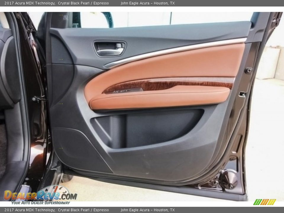 2017 Acura MDX Technology Crystal Black Pearl / Espresso Photo #29
