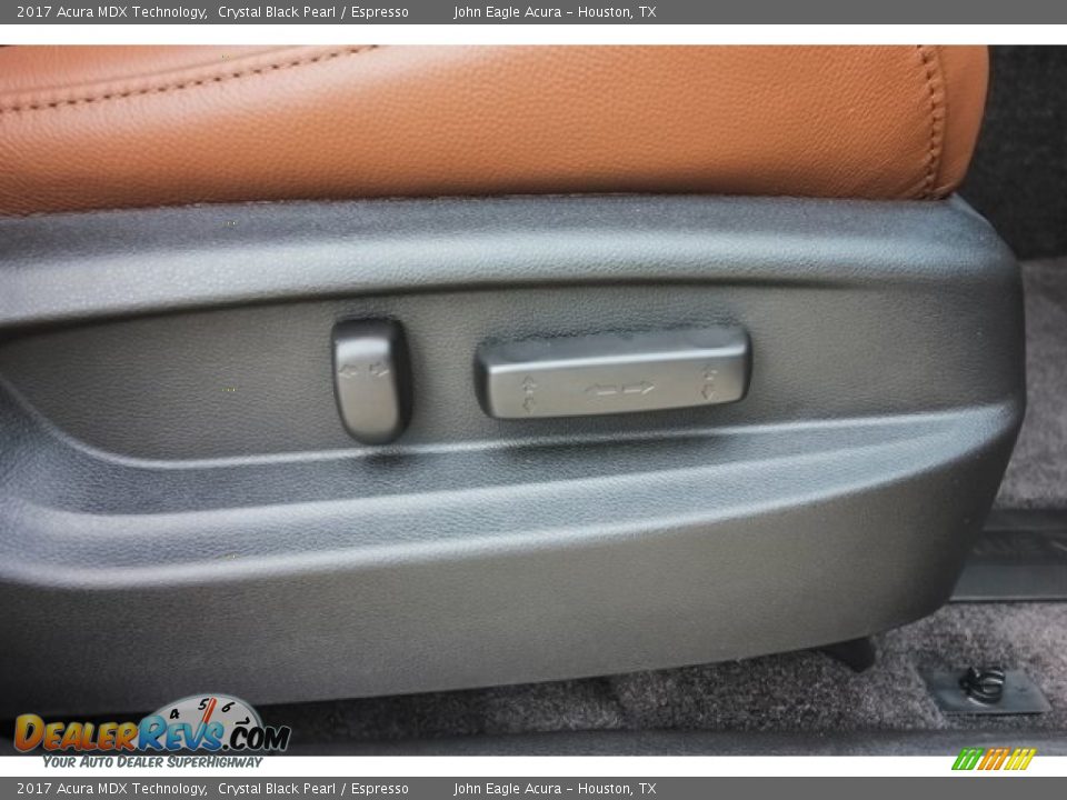 2017 Acura MDX Technology Crystal Black Pearl / Espresso Photo #31