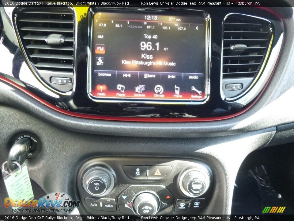 2016 Dodge Dart SXT Rallye Blacktop Bright White / Black/Ruby Red Photo #19