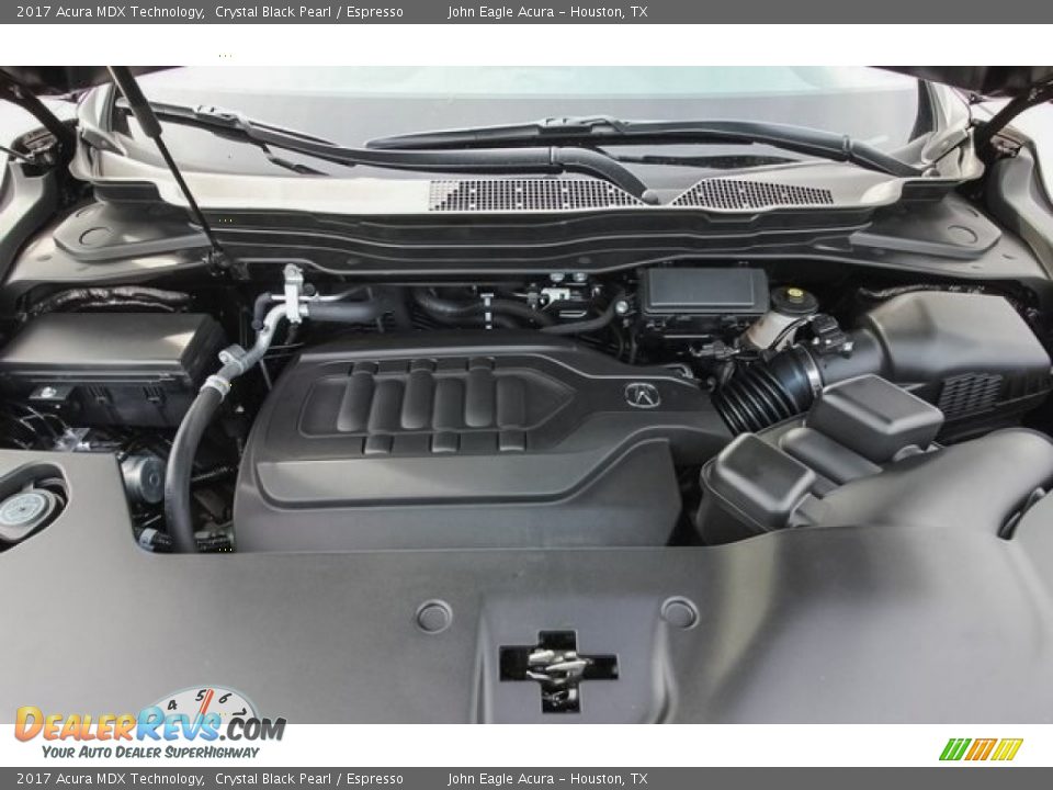 2017 Acura MDX Technology Crystal Black Pearl / Espresso Photo #32