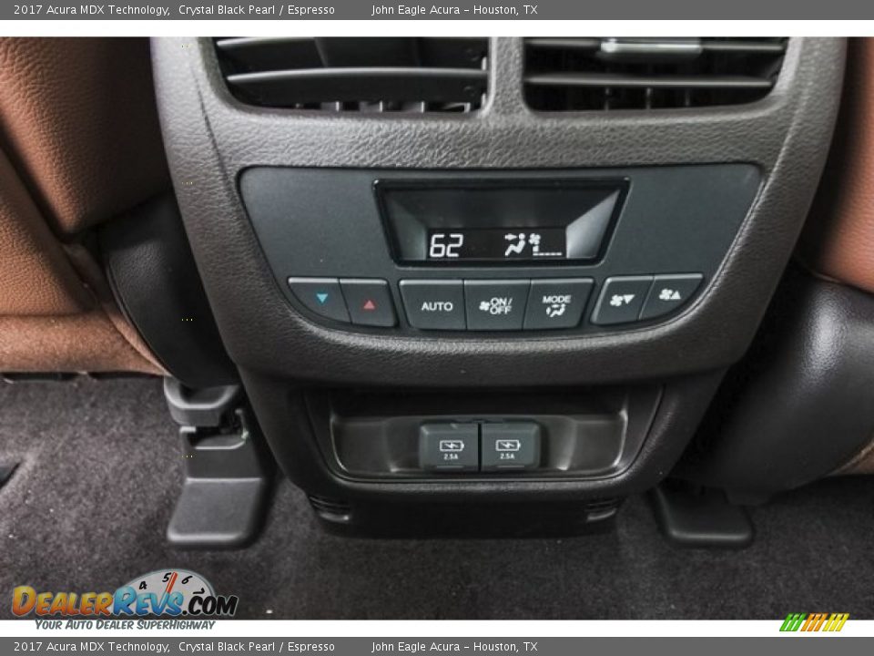 2017 Acura MDX Technology Crystal Black Pearl / Espresso Photo #33