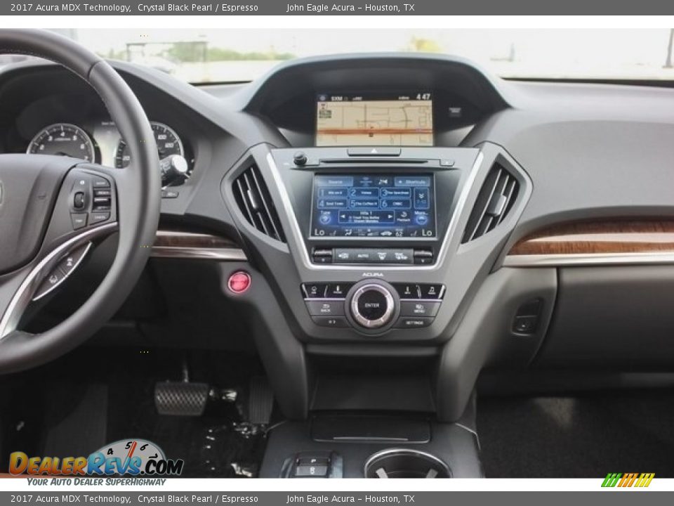 2017 Acura MDX Technology Crystal Black Pearl / Espresso Photo #36