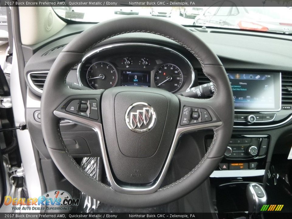 2017 Buick Encore Preferred AWD Quicksilver Metallic / Ebony Photo #17
