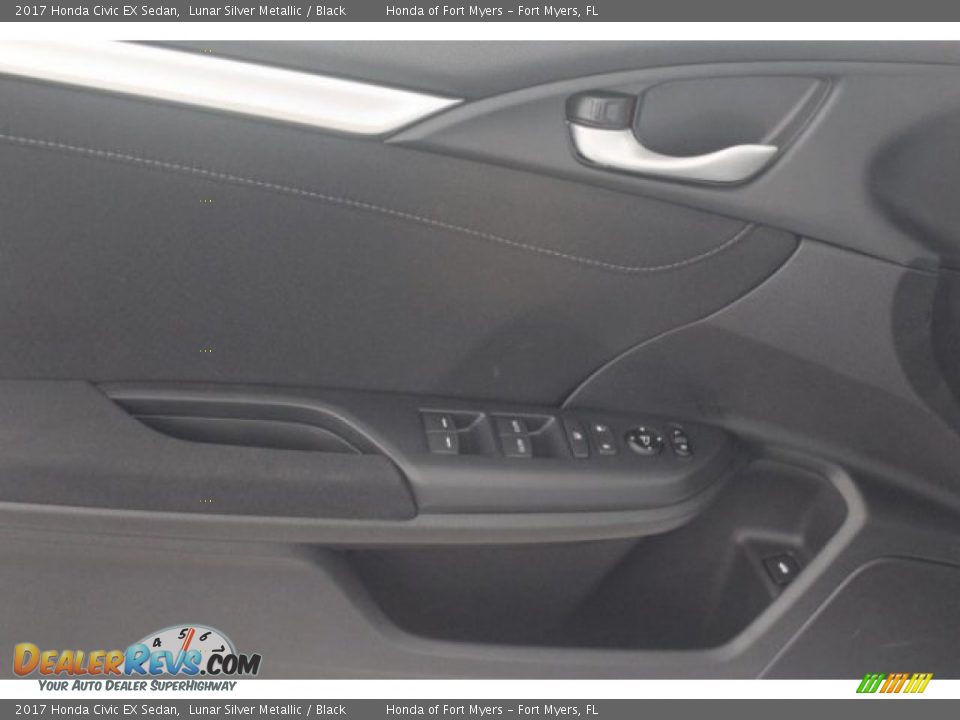 2017 Honda Civic EX Sedan Lunar Silver Metallic / Black Photo #7