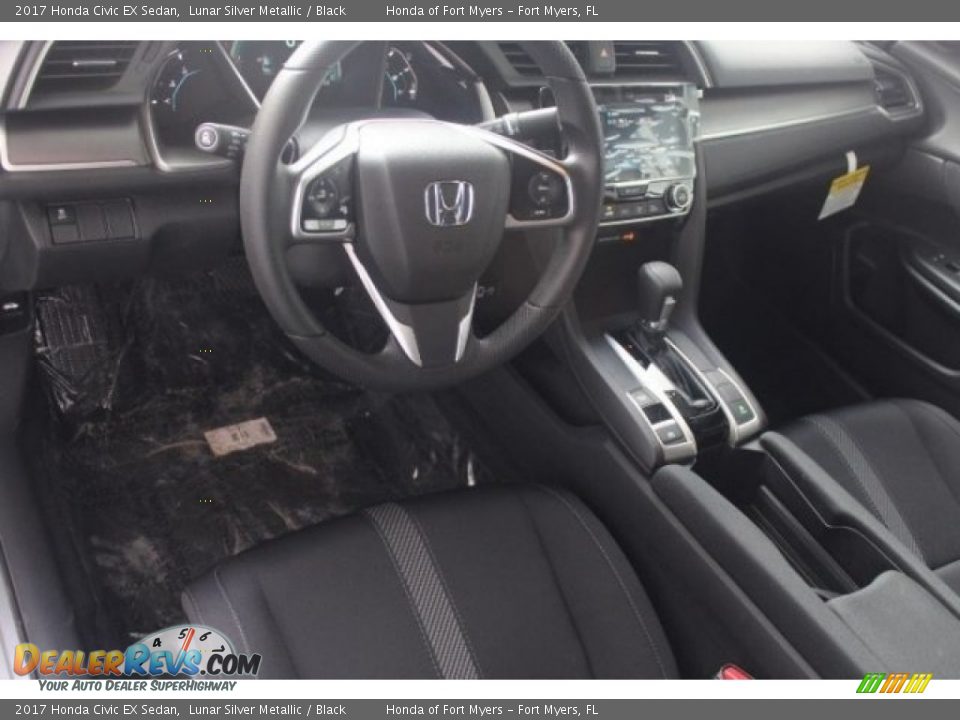 2017 Honda Civic EX Sedan Lunar Silver Metallic / Black Photo #11
