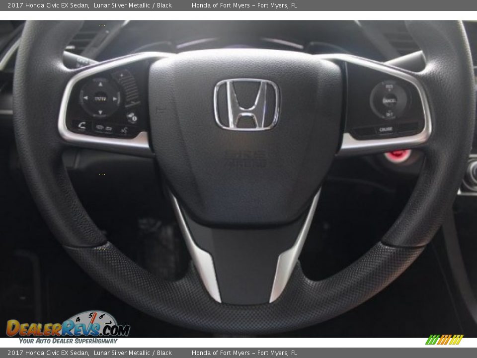 2017 Honda Civic EX Sedan Lunar Silver Metallic / Black Photo #12
