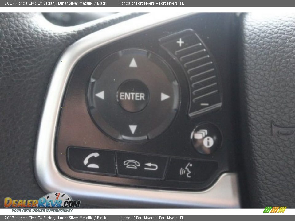 2017 Honda Civic EX Sedan Lunar Silver Metallic / Black Photo #13