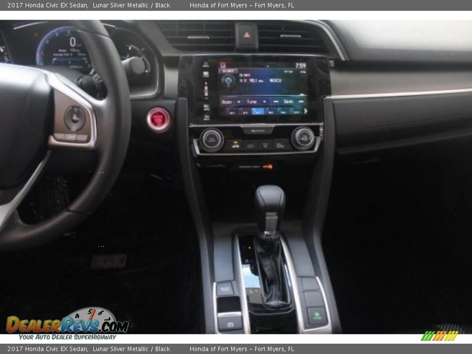 2017 Honda Civic EX Sedan Lunar Silver Metallic / Black Photo #15