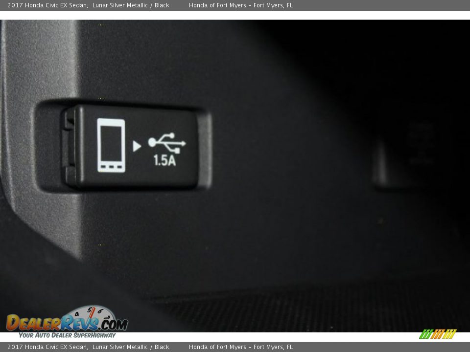 2017 Honda Civic EX Sedan Lunar Silver Metallic / Black Photo #24