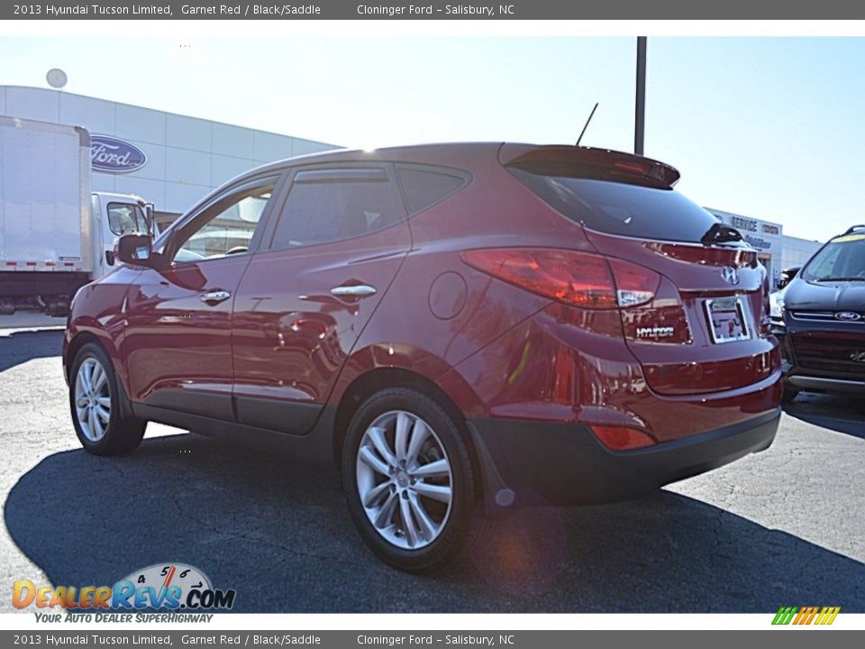 2013 Hyundai Tucson Limited Garnet Red / Black/Saddle Photo #30