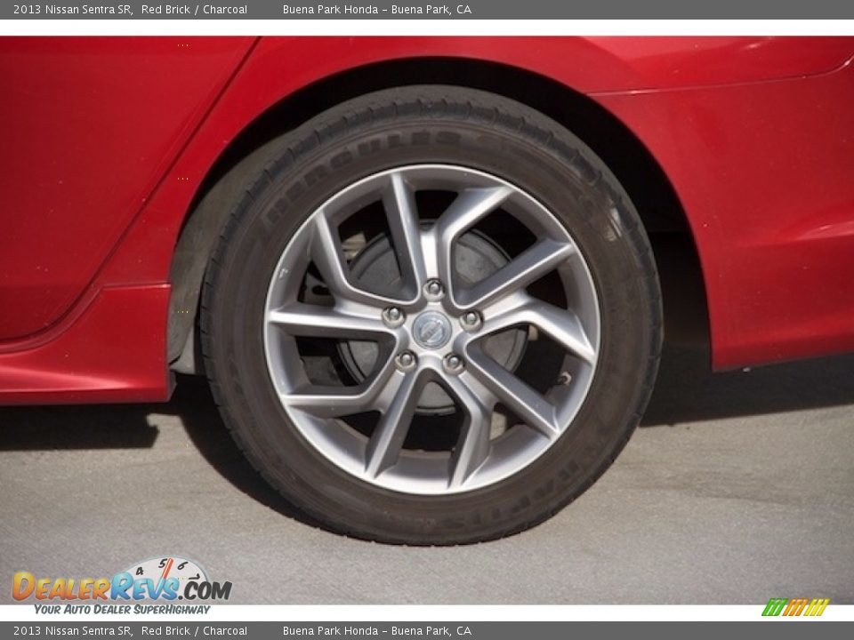 2013 Nissan Sentra SR Red Brick / Charcoal Photo #25