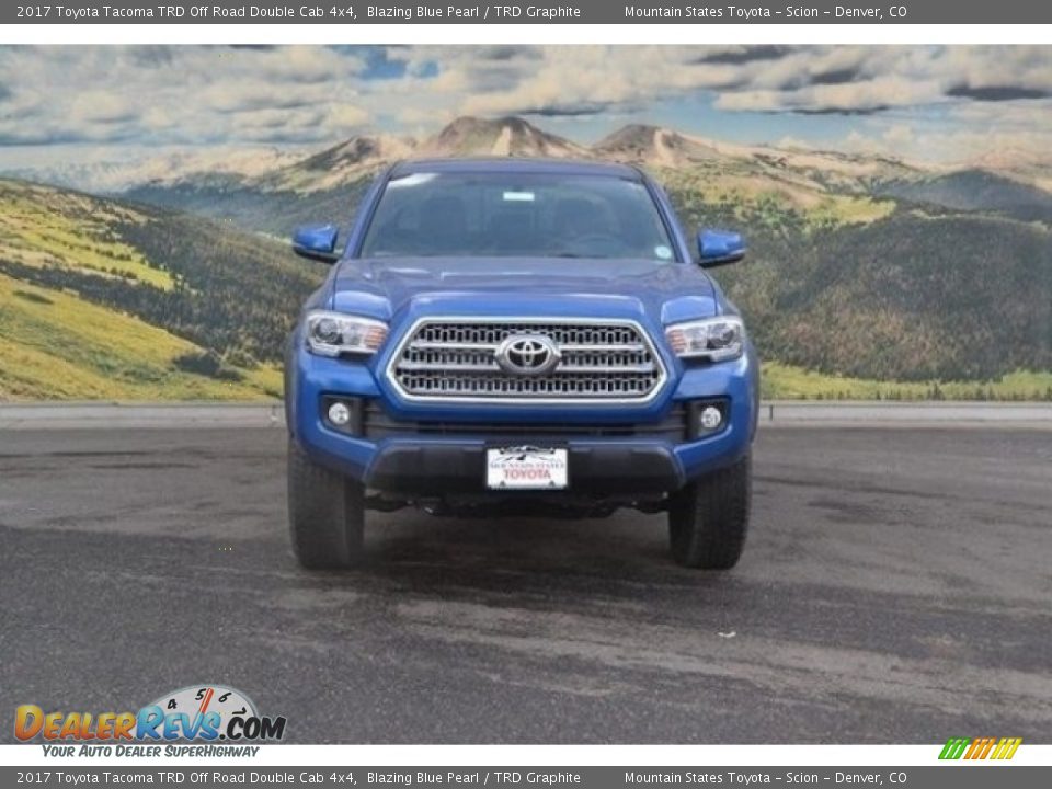2017 Toyota Tacoma TRD Off Road Double Cab 4x4 Blazing Blue Pearl / TRD Graphite Photo #2