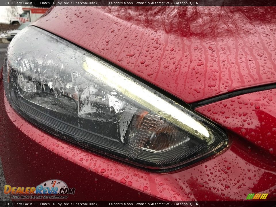 2017 Ford Focus SEL Hatch Ruby Red / Charcoal Black Photo #4
