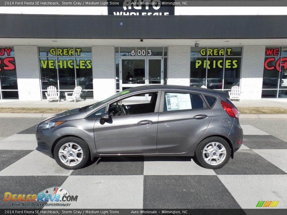 2014 Ford Fiesta SE Hatchback Storm Gray / Medium Light Stone Photo #1