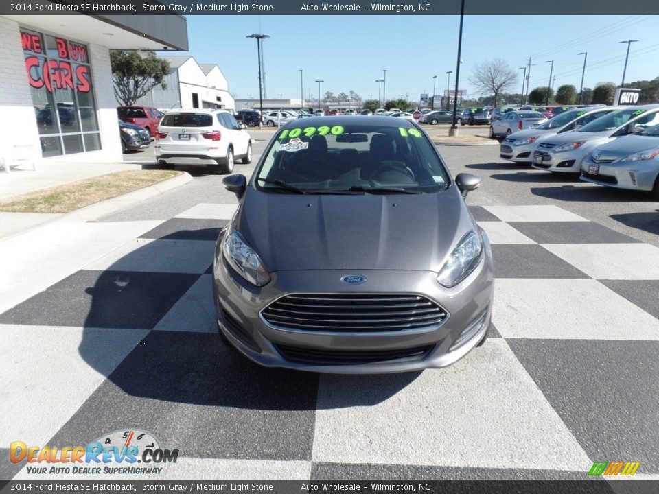 2014 Ford Fiesta SE Hatchback Storm Gray / Medium Light Stone Photo #2