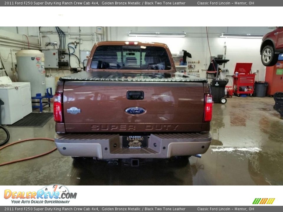 2011 Ford F250 Super Duty King Ranch Crew Cab 4x4 Golden Bronze Metallic / Black Two Tone Leather Photo #2